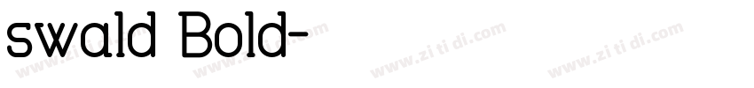 swald Bold字体转换